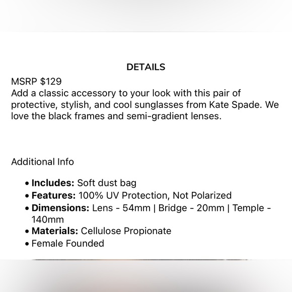 Kate Spade Sunglasses ♠️ - Picture 6 of 6